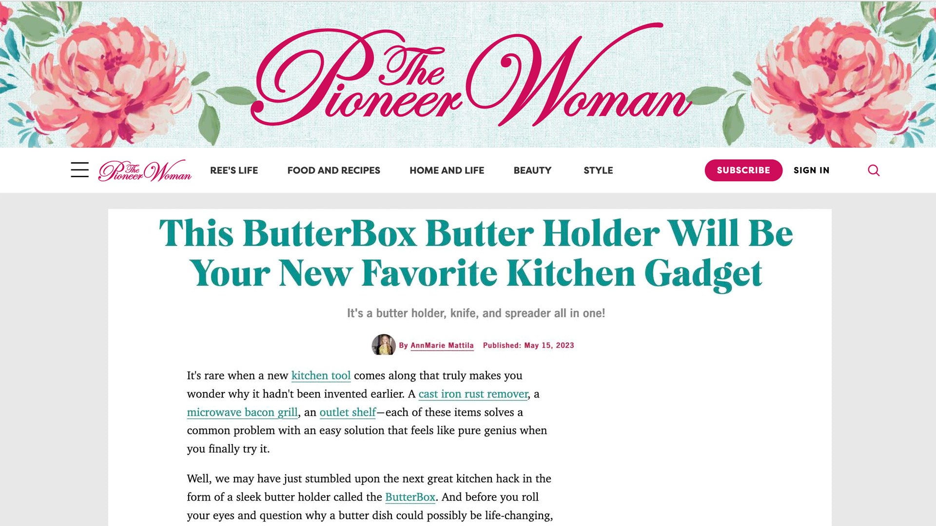 This ButterBox Butter Holder Will Be Your New Favorite Kitchen Gadget